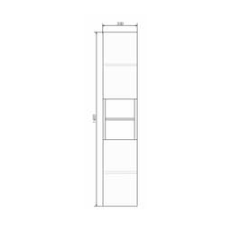 Шкаф – колонна для ванной комнаты Comforty «Верона – 35», 350×320×1600 мм, цвет дуб белый