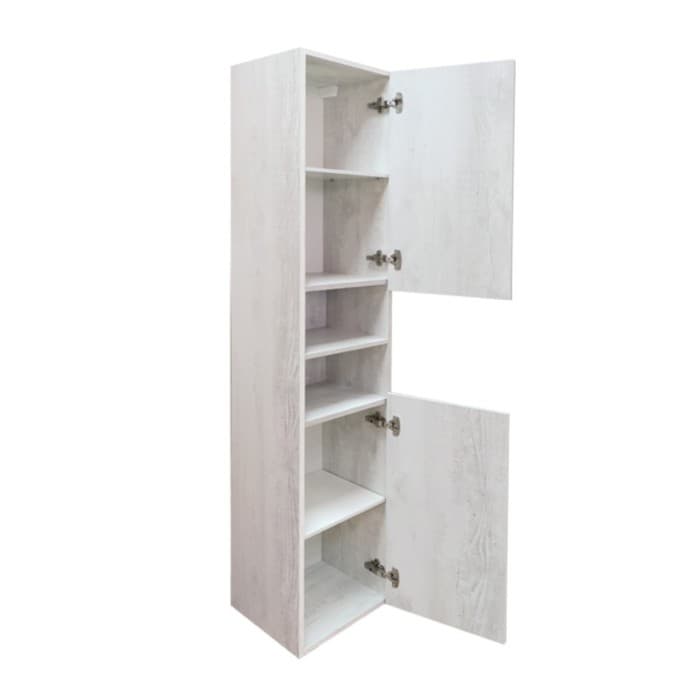 Шкаф – колонна для ванной комнаты Comforty «Верона – 35», 350×320×1600 мм, цвет дуб белый