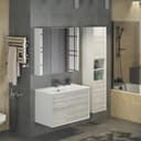 Шкаф - колонна COMFORTY «Женева-35», 350×320×1600 мм, цвет дуб белый