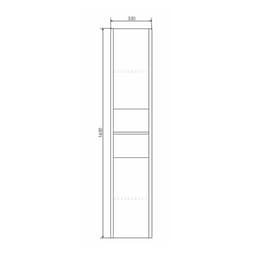 Шкаф - колонна COMFORTY «Женева-35», 350×320×1600 мм, цвет дуб белый