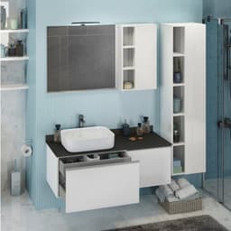 Шкаф – колонна для ванной комнаты Comforty «Милан – 40», 400×320×1600 мм, цвет белый