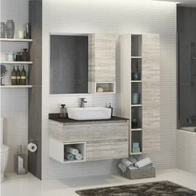 Шкаф – колонна для ванной комнаты Comforty «Прага – 45», 450×320×1600 мм, цвет дуб белый