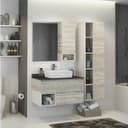 Шкаф – колонна для ванной комнаты Comforty «Прага – 45», 450×320×1600 мм, цвет дуб белый