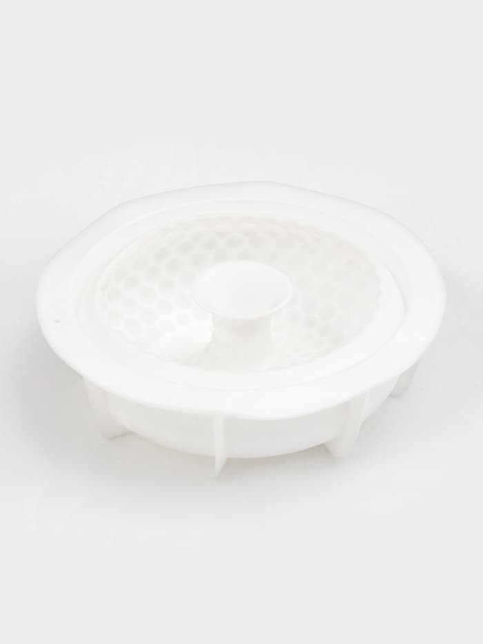 Форма для муссовых десертов и выпечки Доляна «Снежная гора», силикон, 18.8×5.5 см, белая