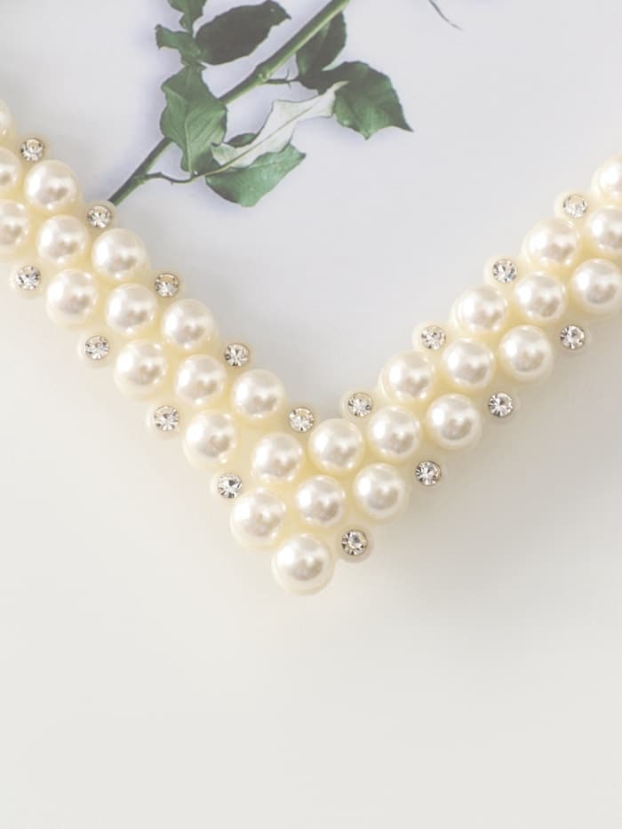 Фоторамка для фото 10×15 см «Жемчуг и стразы», пластик, прямые углы, 17.5×12.5 см