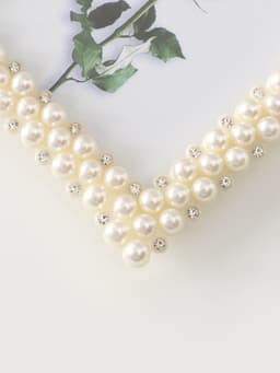 Фоторамка для фото 10×15 см «Жемчуг и стразы», пластик, прямые углы, 17.5×12.5 см