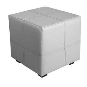 Пуф «Марио», 400×400×380 мм, экокожа, цвет белый