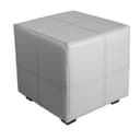 Пуф «Марио», 400×400×380 мм, экокожа, цвет белый