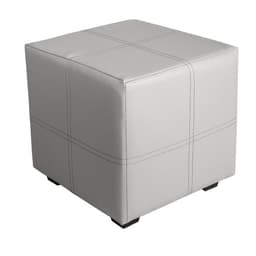 Пуф «Марио», 400×400×380 мм, экокожа, цвет белый