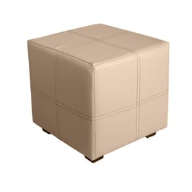 Пуф «Марио», 400×400×380 мм, экокожа, цвет бежевый