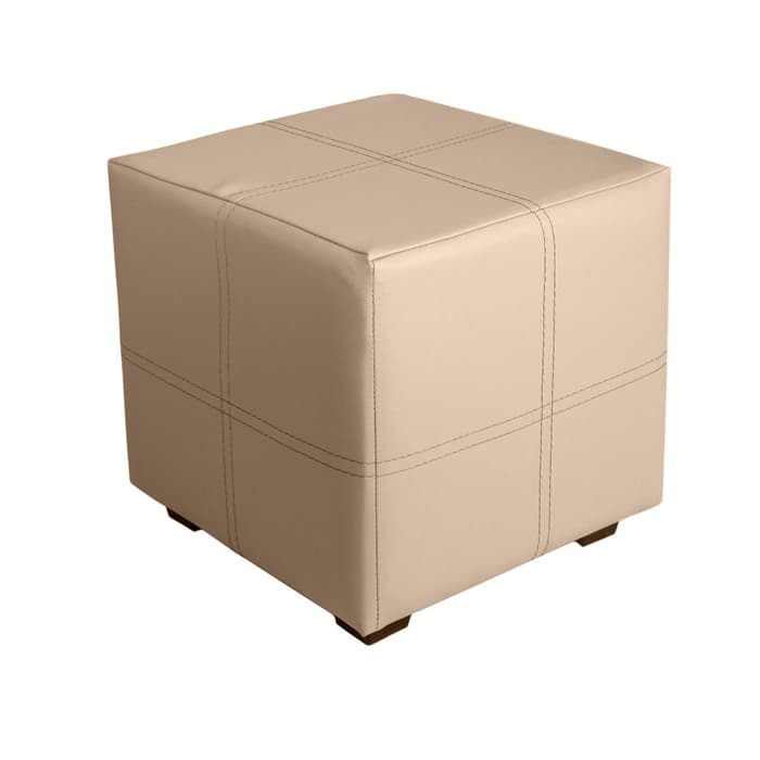 Пуф «Марио», 400×400×380 мм, экокожа, цвет бежевый
