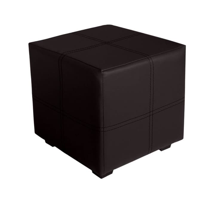 Пуф «Марио», 400×400×380 мм, экокожа, цвет чёрный