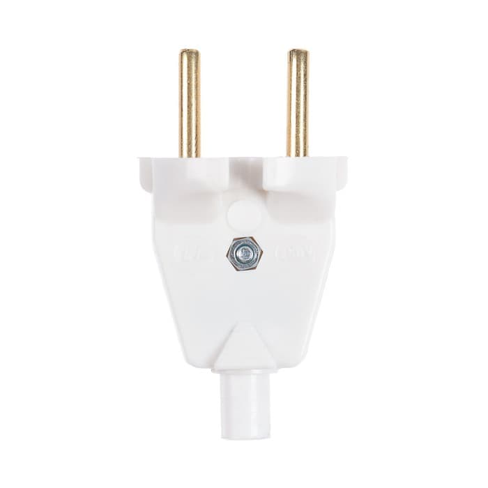 Вилка штепсельная «Элект» В6-001, УХЛ4, 6 А, 250 В, IP20, белая