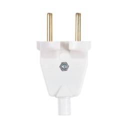 Вилка штепсельная «Элект» В6-001, УХЛ4, 6 А, 250 В, IP20, белая