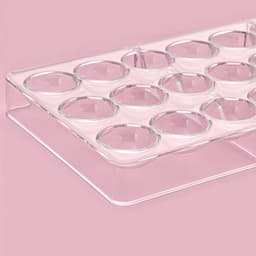 Форма для конфет и шоколада KONFINETTA «Полусфера», 27.5×13.5 см, 24 ячейки 3×3 см, пластик, прозрачная