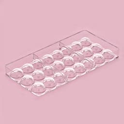 Форма для конфет и шоколада KONFINETTA «Полусфера», 27.5×13.5 см, 24 ячейки 3×3 см, пластик, прозрачная