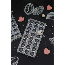 Форма для конфет и шоколада KONFINETTA «Полусфера», 27.5×13.5 см, 24 ячейки 3×3 см, пластик, прозрачная