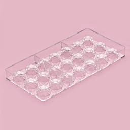 Форма для конфет и шоколада KONFINETTA «Бриллиант», 27.5×13.5 см, 21 ячейка d=2.5 см, пластик, прозрачная