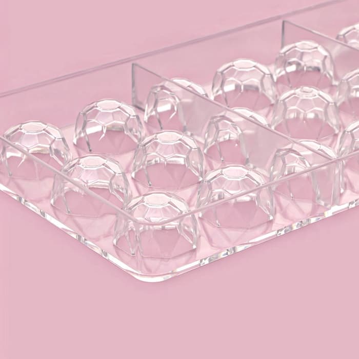 Форма для конфет и шоколада KONFINETTA «Бриллиант», 27.5×13.5 см, 21 ячейка d=2.5 см, пластик, прозрачная