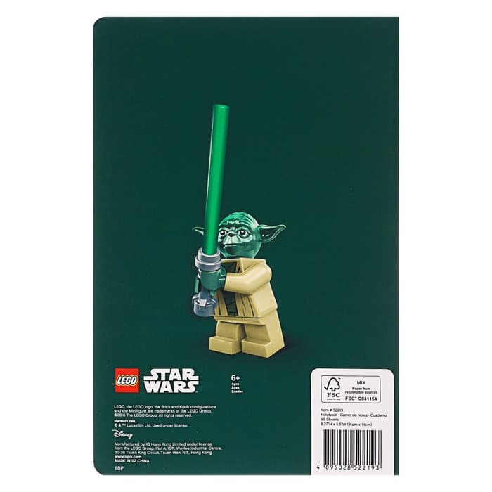 Записная книжка А5 LEGO, 96 листов, линейка, Star Wars – Yoda