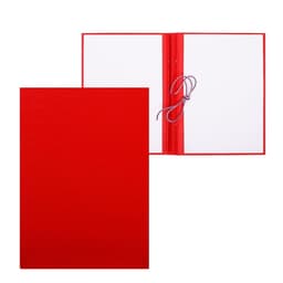 Папка для дипломных работ (без надписи) бумвинил, гребешки/сутаж, без бумаги, красная (вместимость до 150 листов)