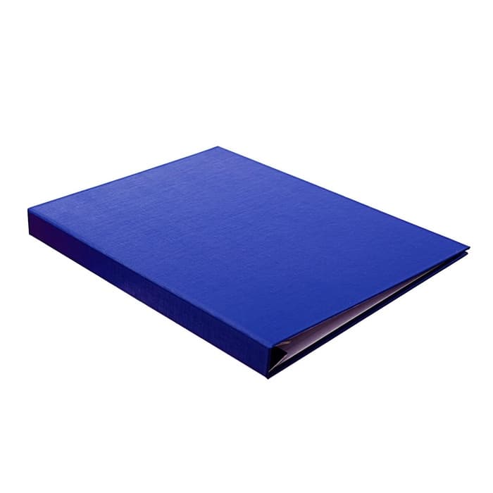 Папка для дипломных работ (Без надписи), бумвинил, гребешки/сутаж, без бумаги, синяя, (вместимость до 150 листов)