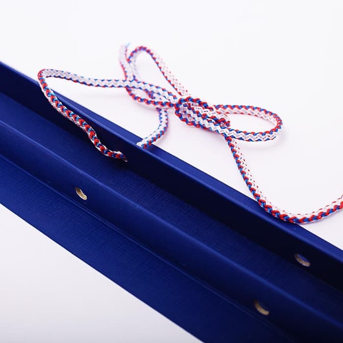 Папка для дипломных работ (Без надписи), бумвинил, гребешки/сутаж, без бумаги, синяя, (вместимость до 150 листов)