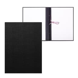Папка для дипломных работ (Без надписи), бумвинил, гребешки/сутаж, без бумаги, чёрная, (вместимость до 150 листов)