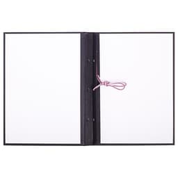 Папка для дипломных работ (Без надписи), бумвинил, гребешки/сутаж, без бумаги, чёрная, (вместимость до 150 листов)