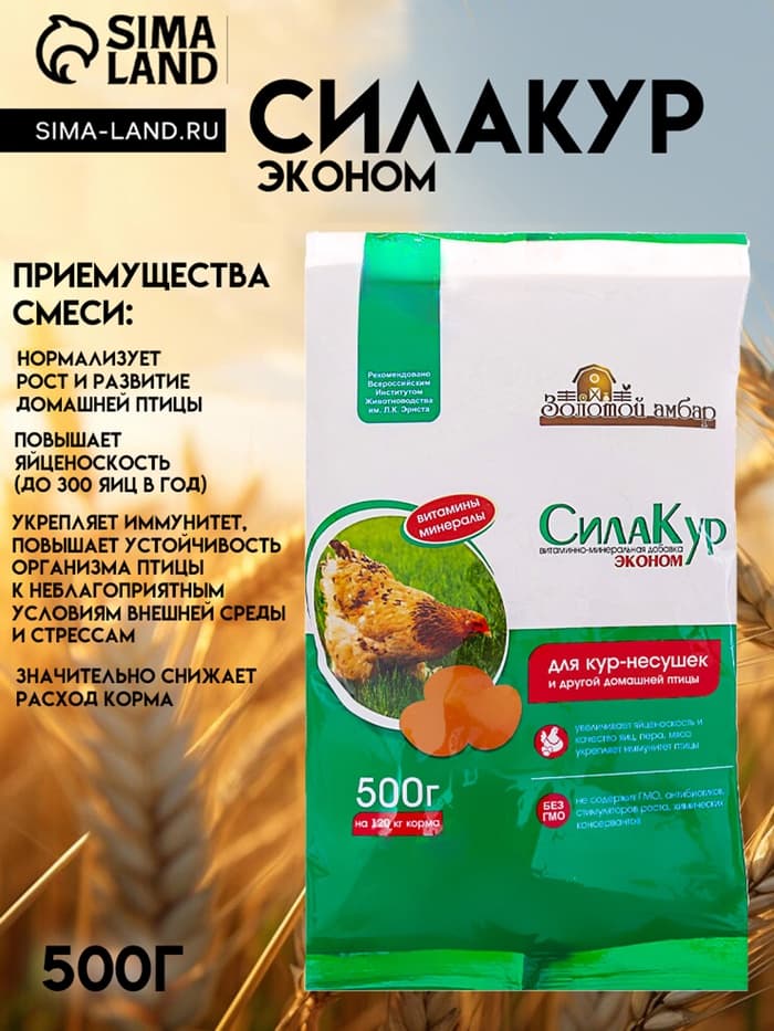 Премикс «Сила кур Эконом», пакет, 500 г