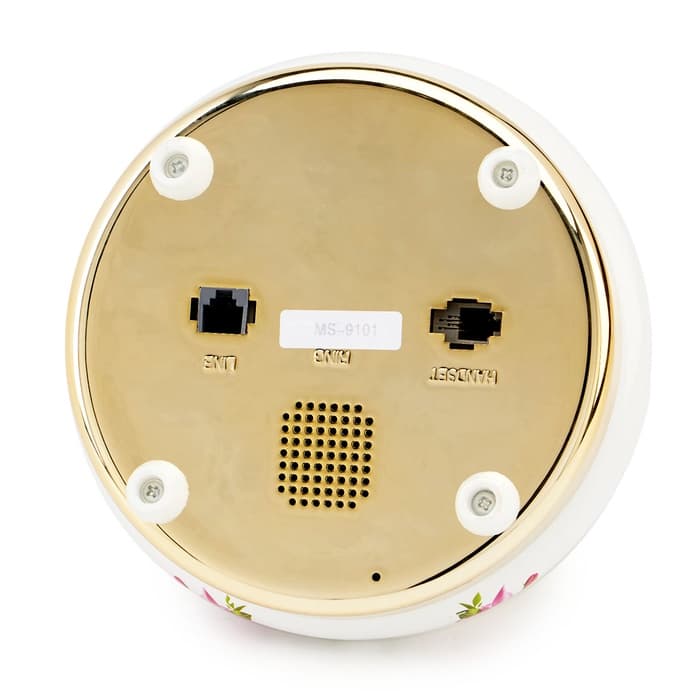 Ретро-телефон «Роза», 21×25 см, громкая связь, белый