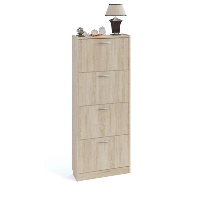 Обувница закрытая «СОКОЛ. ТО-24», 600×220×1500 мм, цвет дуб сонома