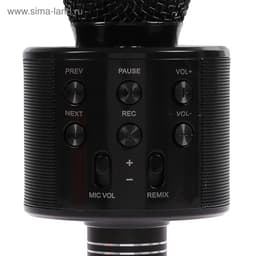 Микрофон для караоке Luazon LZZ-56, WS-858, 1800 мАч, чёрный