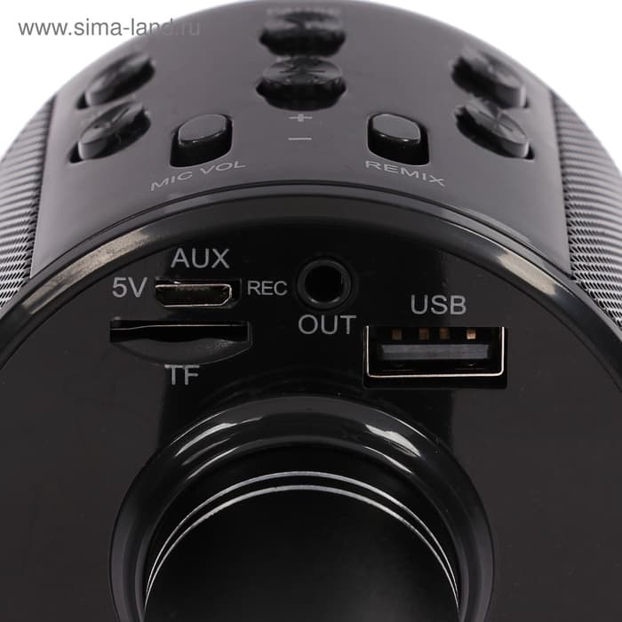 Микрофон для караоке Luazon LZZ-56, WS-858, 1800 мАч, чёрный