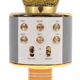 Микрофон для караоке Luazon LZZ-56, WS-858, 1800 мАч, жёлтый