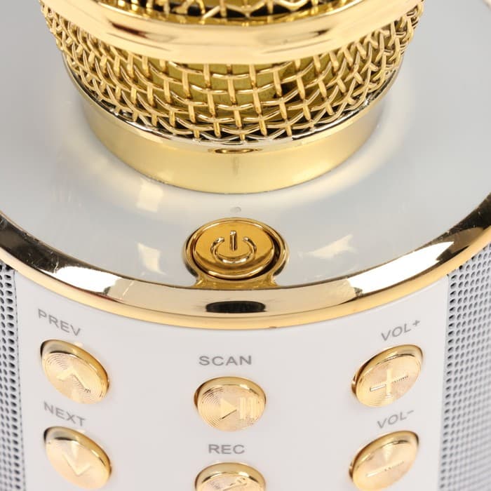 Микрофон для караоке Luazon LZZ-56, WS-858, 1800 мАч, жёлтый