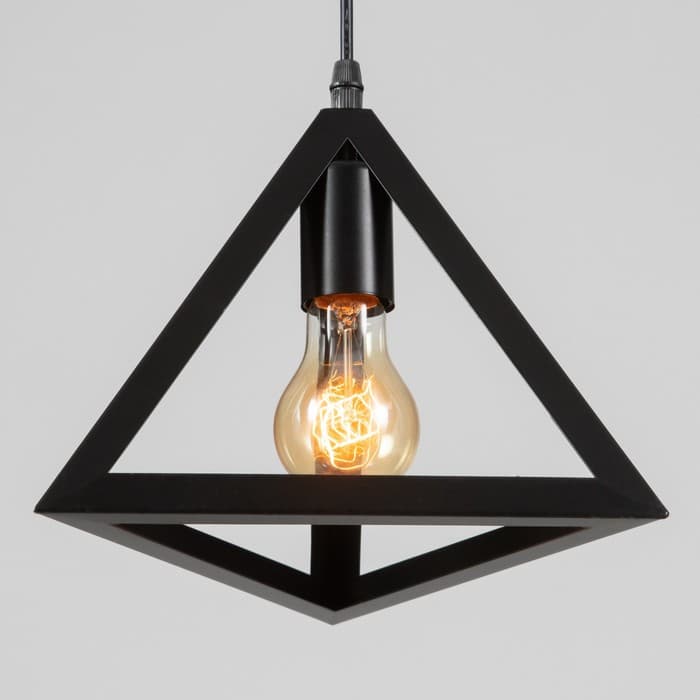 Светильник BayerLux Подвес «Треугольник» 1×40 Вт E27 черный 16×16×116 см