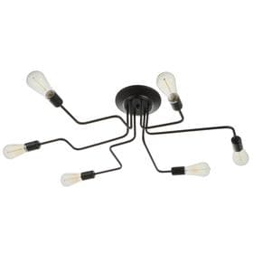 Люстра «Линии» 6×40 Вт Е27 черный 80×65×18 см BayerLux