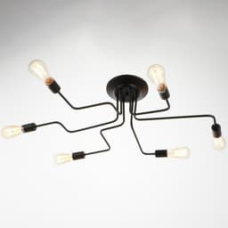 Люстра «Линии» 6×40 Вт Е27 черный 80×65×18 см BayerLux