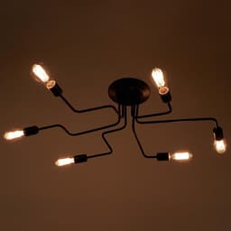 Люстра «Линии» 6×40 Вт Е27 черный 80×65×18 см BayerLux