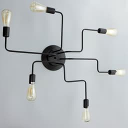 Люстра «Линии» 6×40 Вт Е27 черный 80×65×18 см BayerLux