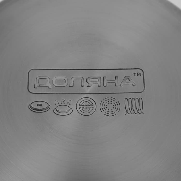 Набор кастрюль Доляна «Сильве», 4 предмета: 1.5 л, 2 л, 3 л, 4 л, d=16/18/20/22 см, крышки, индукция, нержавеющая сталь