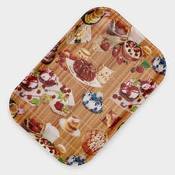 Поднос прямоугольный Доляна «Самобранка», 30×21×1.8 см, пластик, рисунок МИКС