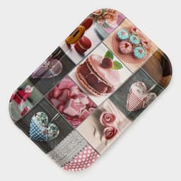 Поднос прямоугольный Доляна «Самобранка», 30×21×1.8 см, пластик, рисунок МИКС