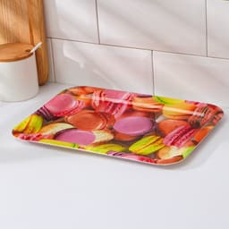 Поднос прямоугольный Доляна «Самобранка», 30×21×1.8 см, пластик, рисунок МИКС