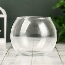 Ваза для цветов «Флора», d=6.5 см, h=7.9 см, стекло, прозрачная