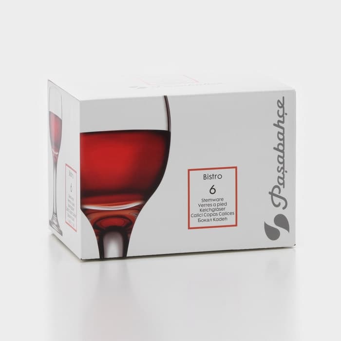 Набор рюмок для ликёра Paşabahçe Bistro, 60 мл, набор 6 шт., стекло, прозрачные