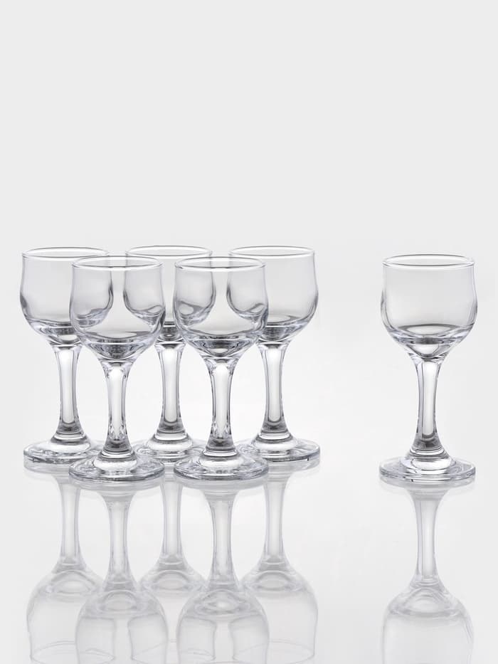 Набор рюмок для ликёра Paşabahçe Tulipe, 55 мл, 6 шт., стекло, прозрачный