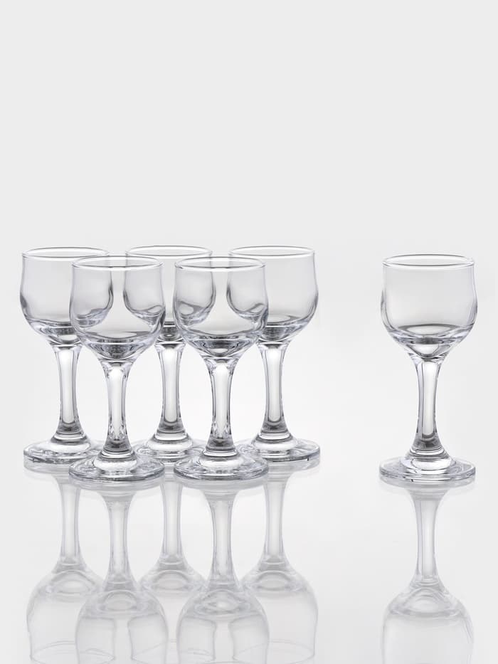 Набор рюмок для ликёра Paşabahçe Tulipe, 55 мл, 6 шт., стекло, прозрачный