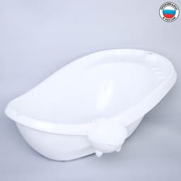 Ванна детская «Буль-Буль», со сливом, белая, ковш, МИКС